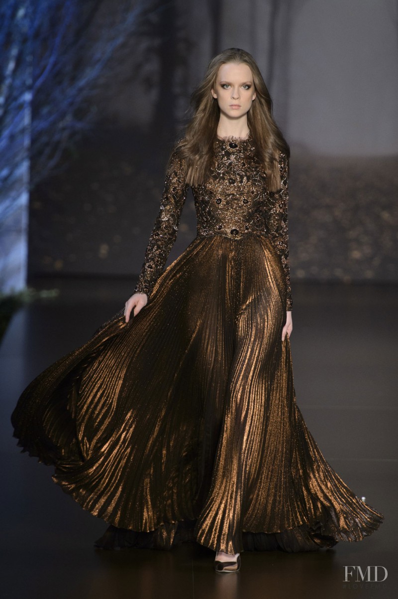 Hazel Crew featured in  the Ralph & Russo fashion show for Autumn/Winter 2015