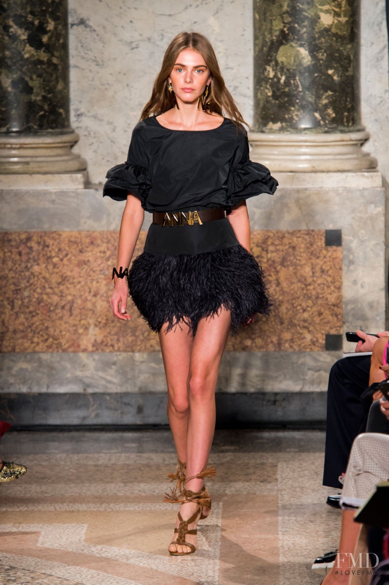 Anja Cihoric featured in  the be Blumarine fashion show for Spring/Summer 2016