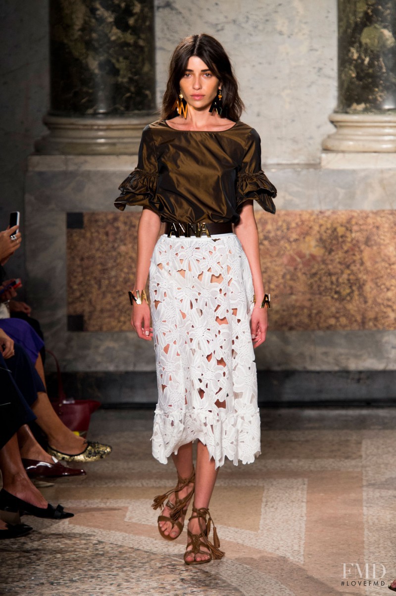 Vanessa Moreira featured in  the be Blumarine fashion show for Spring/Summer 2016