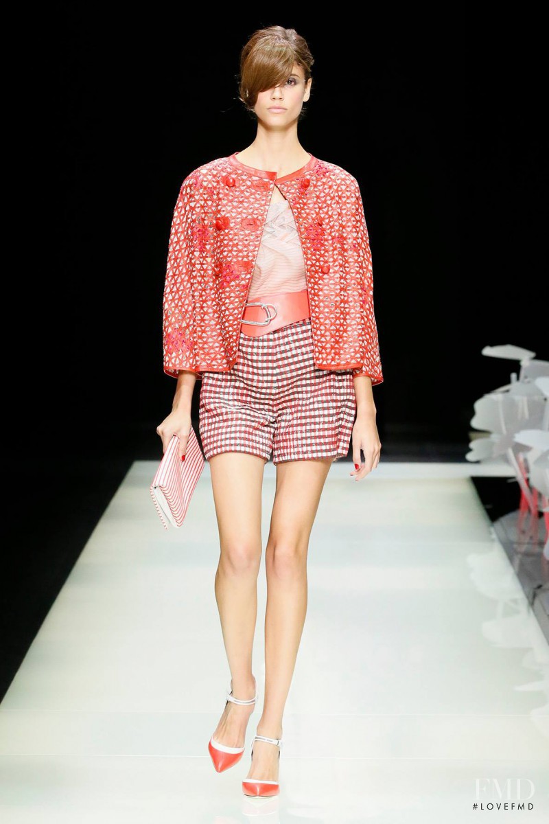 Antonina Petkovic featured in  the Giorgio Armani fashion show for Spring/Summer 2016