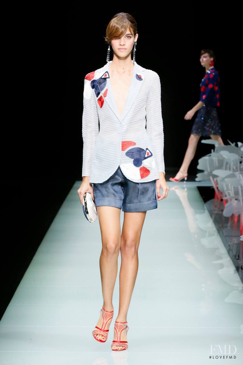 Antonina Petkovic featured in  the Giorgio Armani fashion show for Spring/Summer 2016