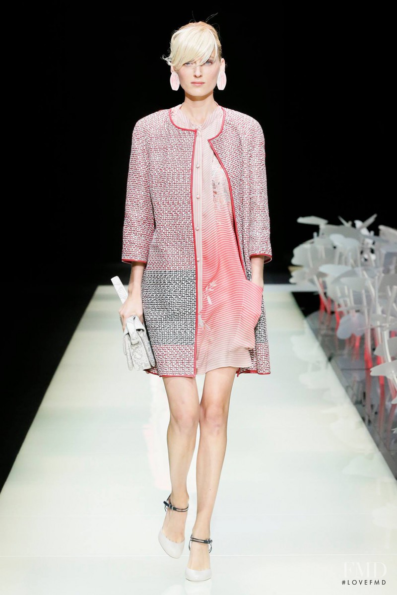 Hannare Blaauboer featured in  the Giorgio Armani fashion show for Spring/Summer 2016