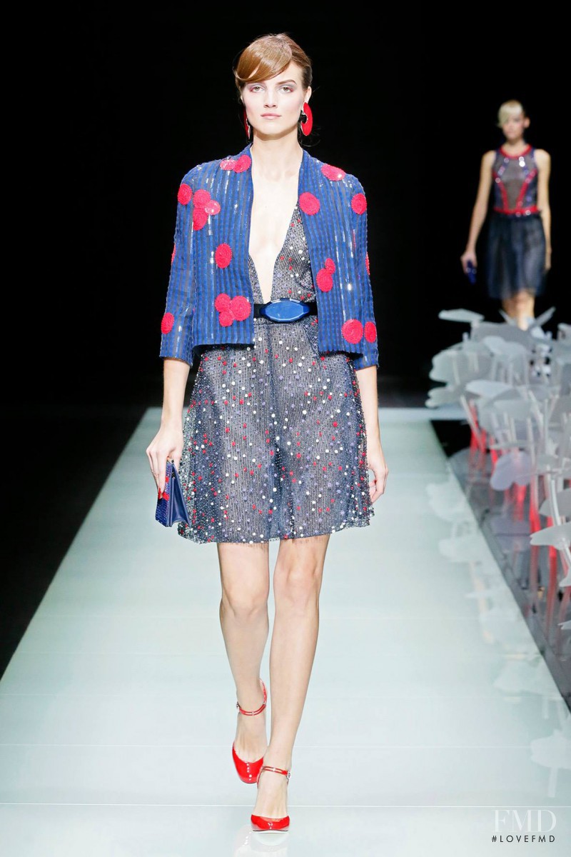 Agne Konciute featured in  the Giorgio Armani fashion show for Spring/Summer 2016