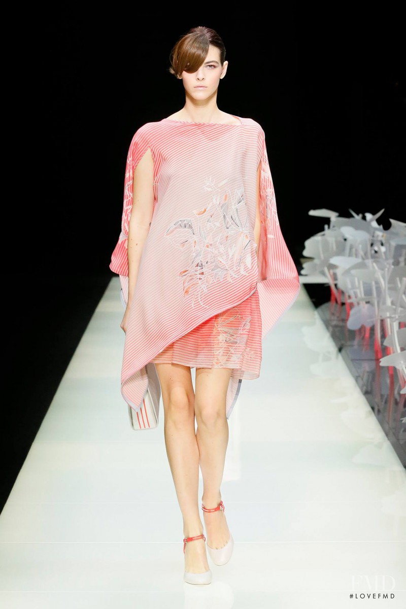 Vittoria Ceretti featured in  the Giorgio Armani fashion show for Spring/Summer 2016