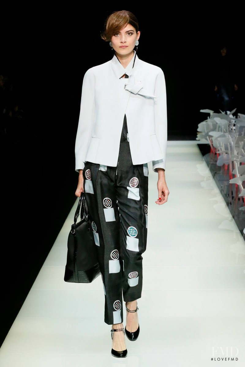 Kim Valerie Jaspers featured in  the Giorgio Armani fashion show for Spring/Summer 2016