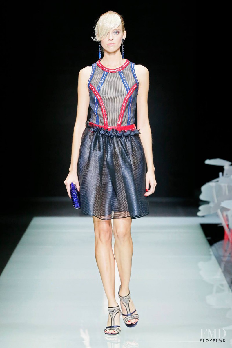 Anna Zanovello featured in  the Giorgio Armani fashion show for Spring/Summer 2016