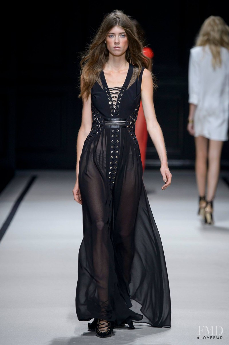 Jessica Burley featured in  the Elisabetta Franchi fashion show for Spring/Summer 2016