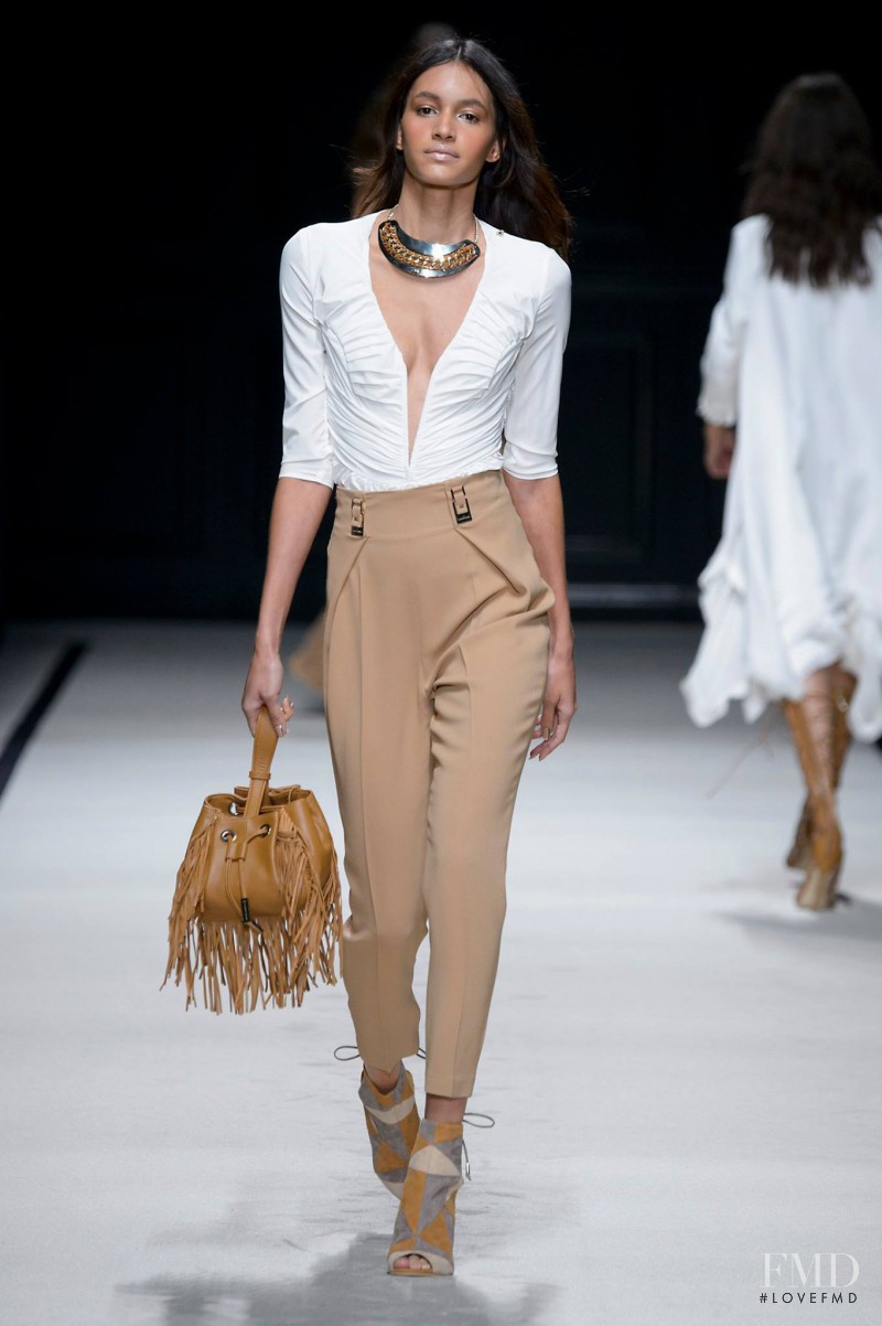 Hanne Linhares featured in  the Elisabetta Franchi fashion show for Spring/Summer 2016