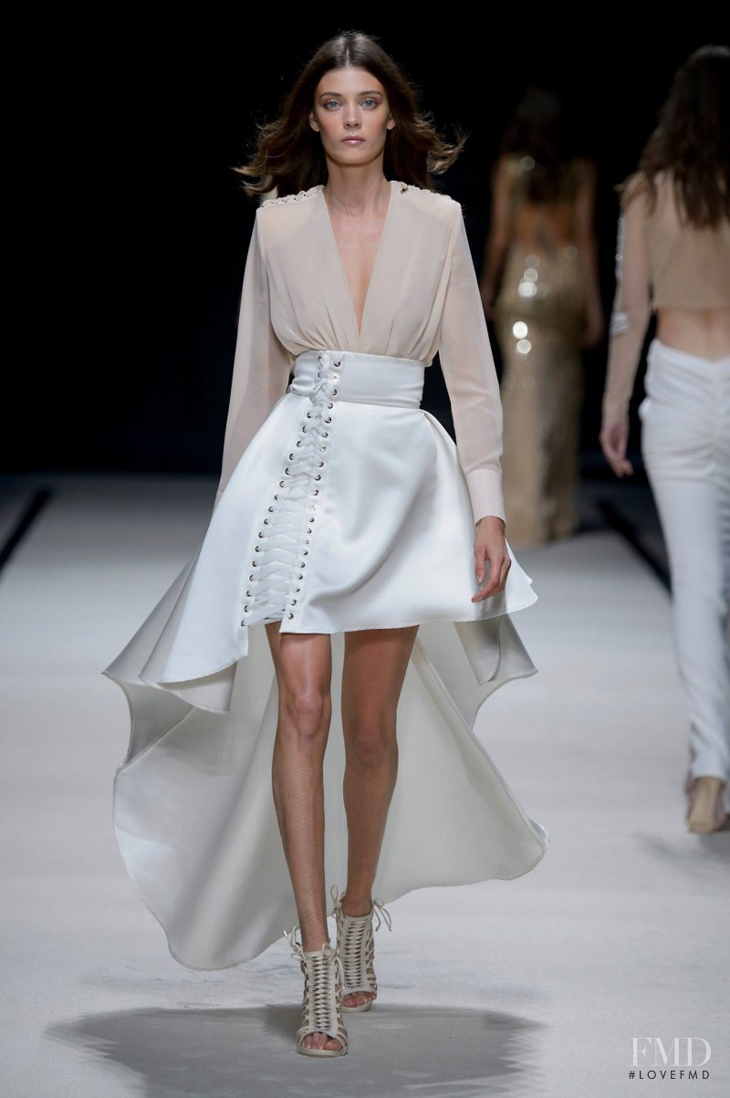 Diana Moldovan featured in  the Elisabetta Franchi fashion show for Spring/Summer 2016