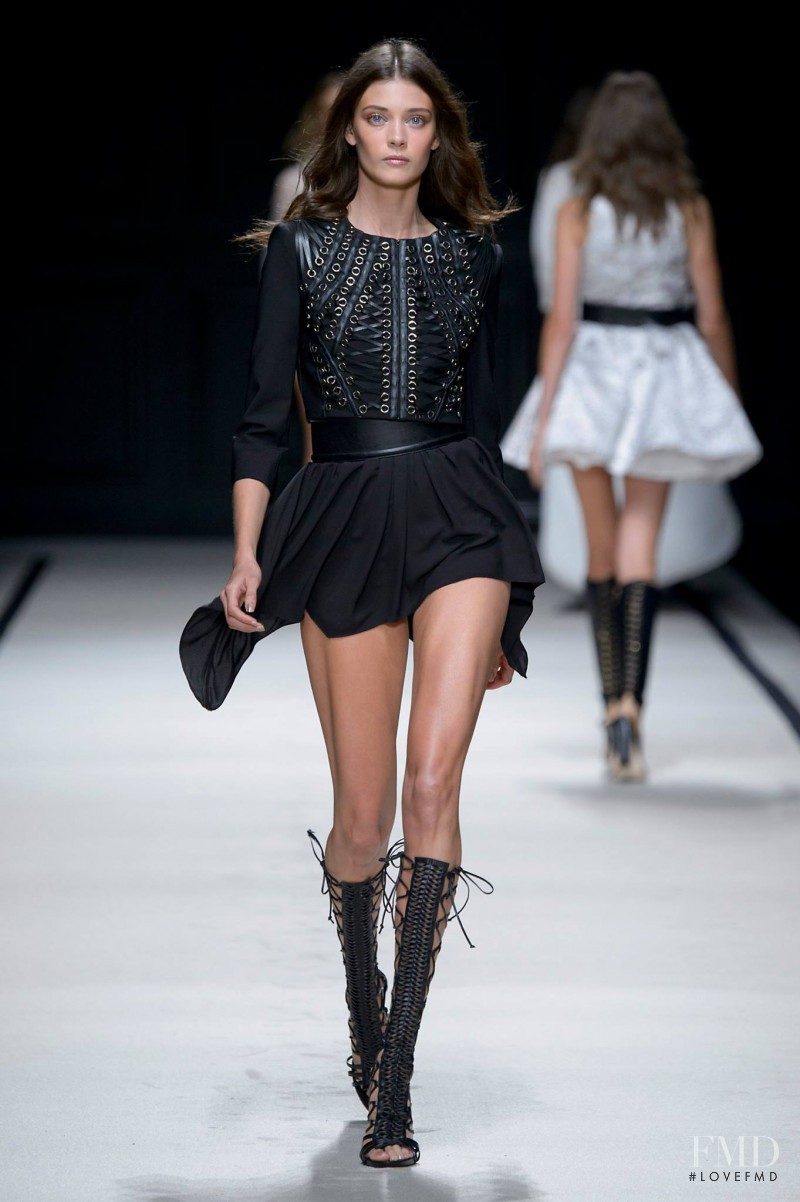 Diana Moldovan featured in  the Elisabetta Franchi fashion show for Spring/Summer 2016