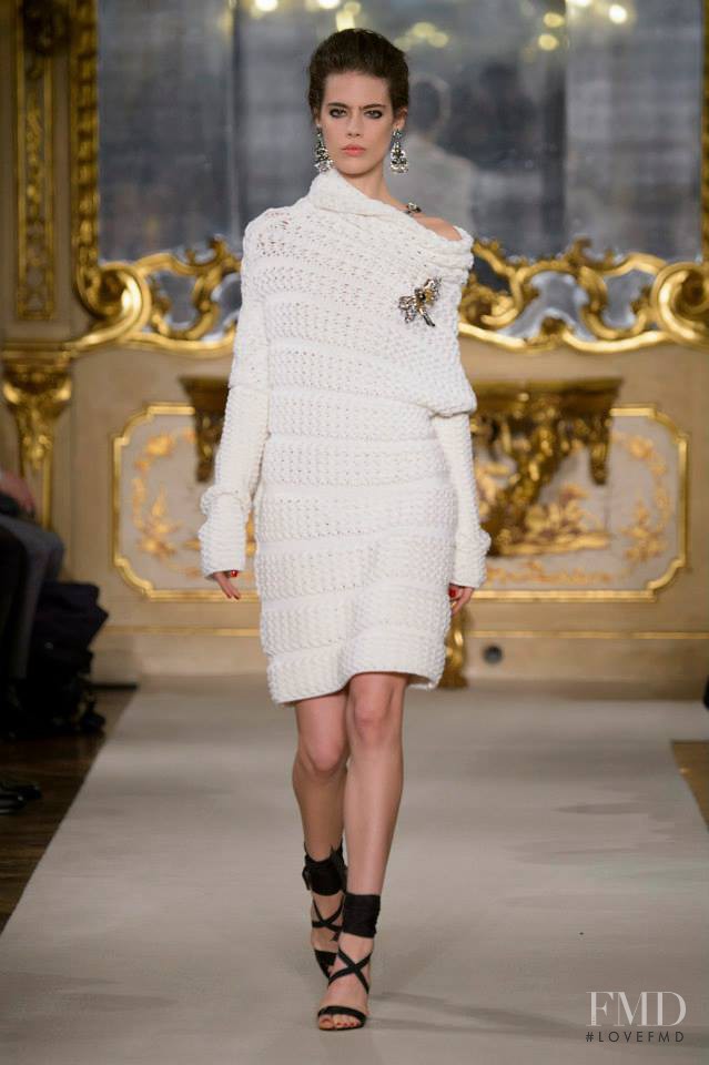 Taja Feistner featured in  the Les Copains fashion show for Autumn/Winter 2015