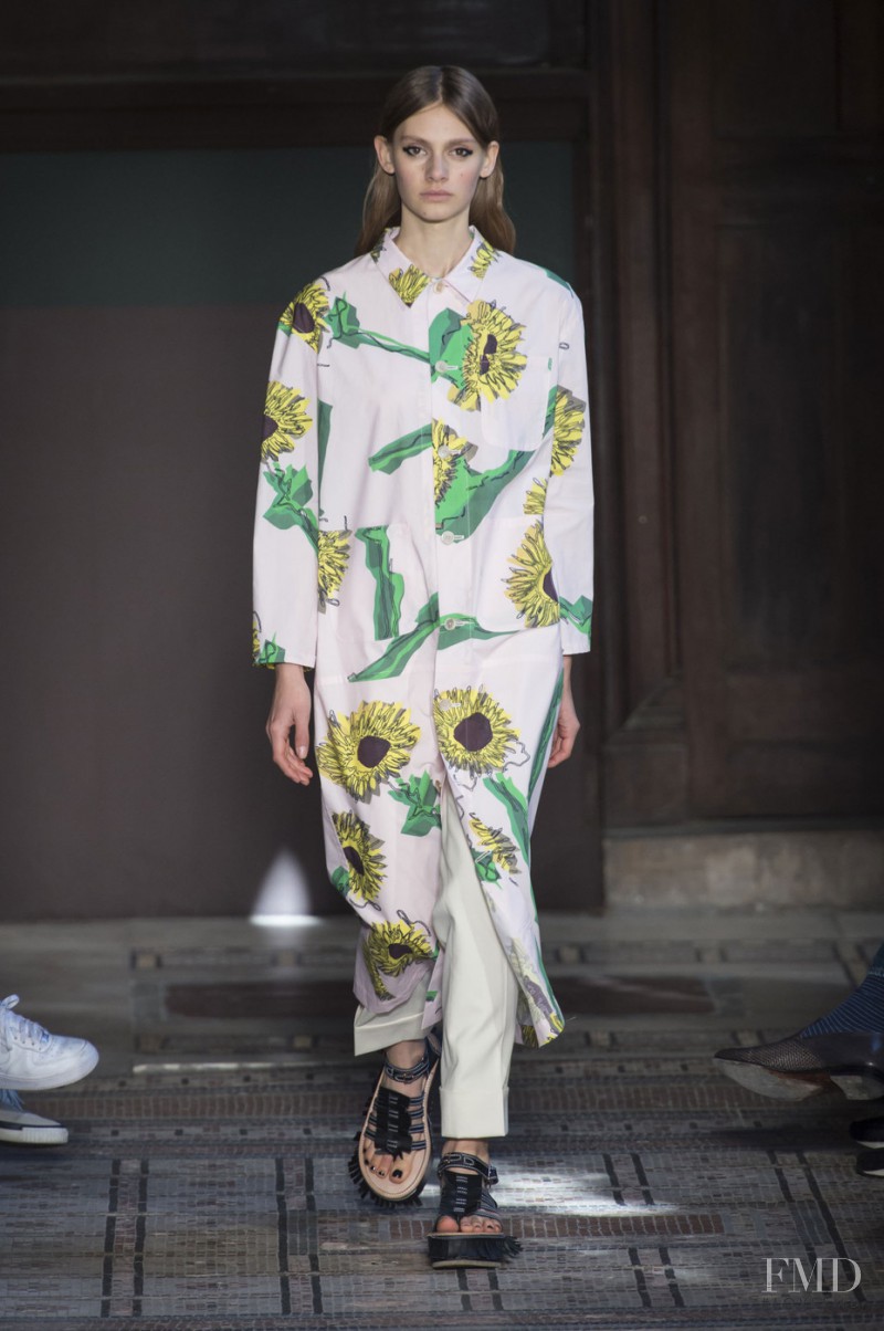 Eva Saadi Schimmel featured in  the Julien David fashion show for Spring/Summer 2016