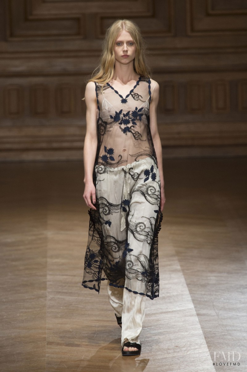 Sofie Hemmet featured in  the Sharon Wauchob fashion show for Spring/Summer 2016