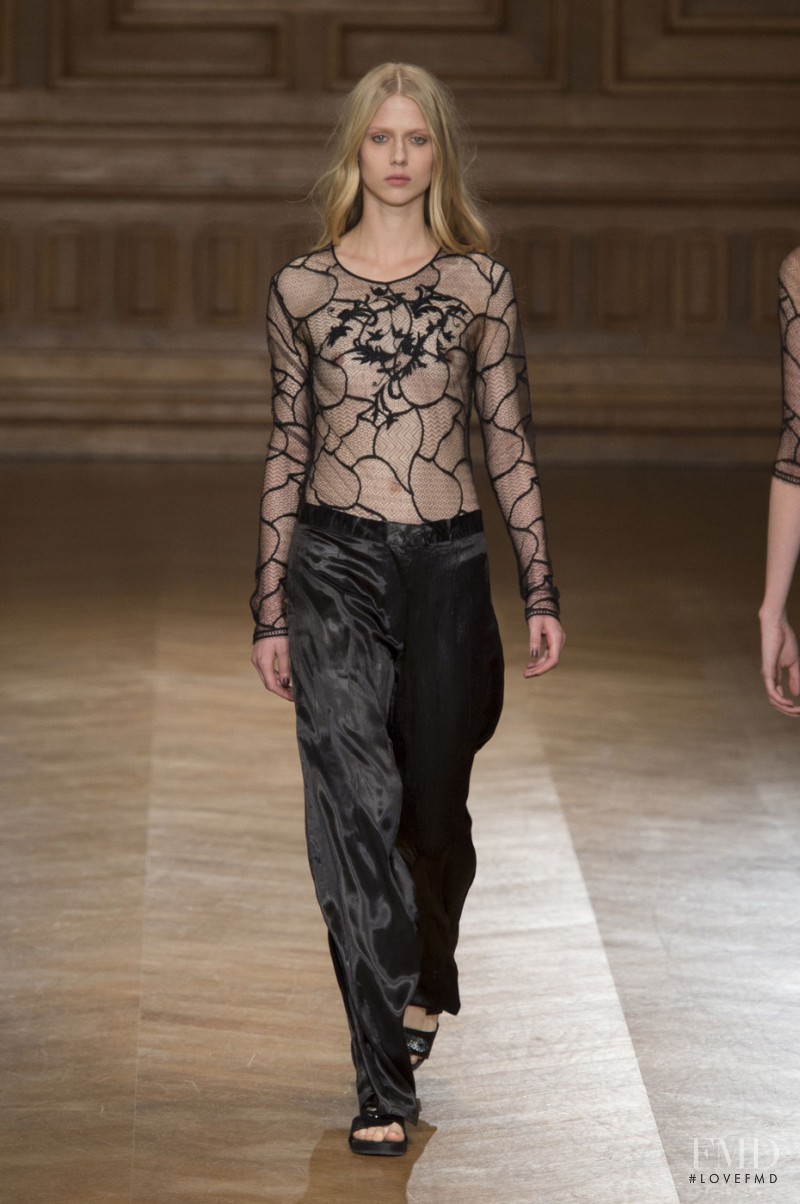 Sofie Hemmet featured in  the Sharon Wauchob fashion show for Spring/Summer 2016