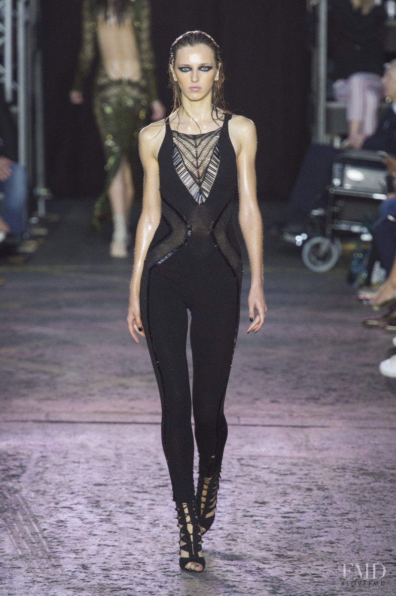 Sasha Antonowskaia featured in  the Julien Macdonald fashion show for Spring/Summer 2016