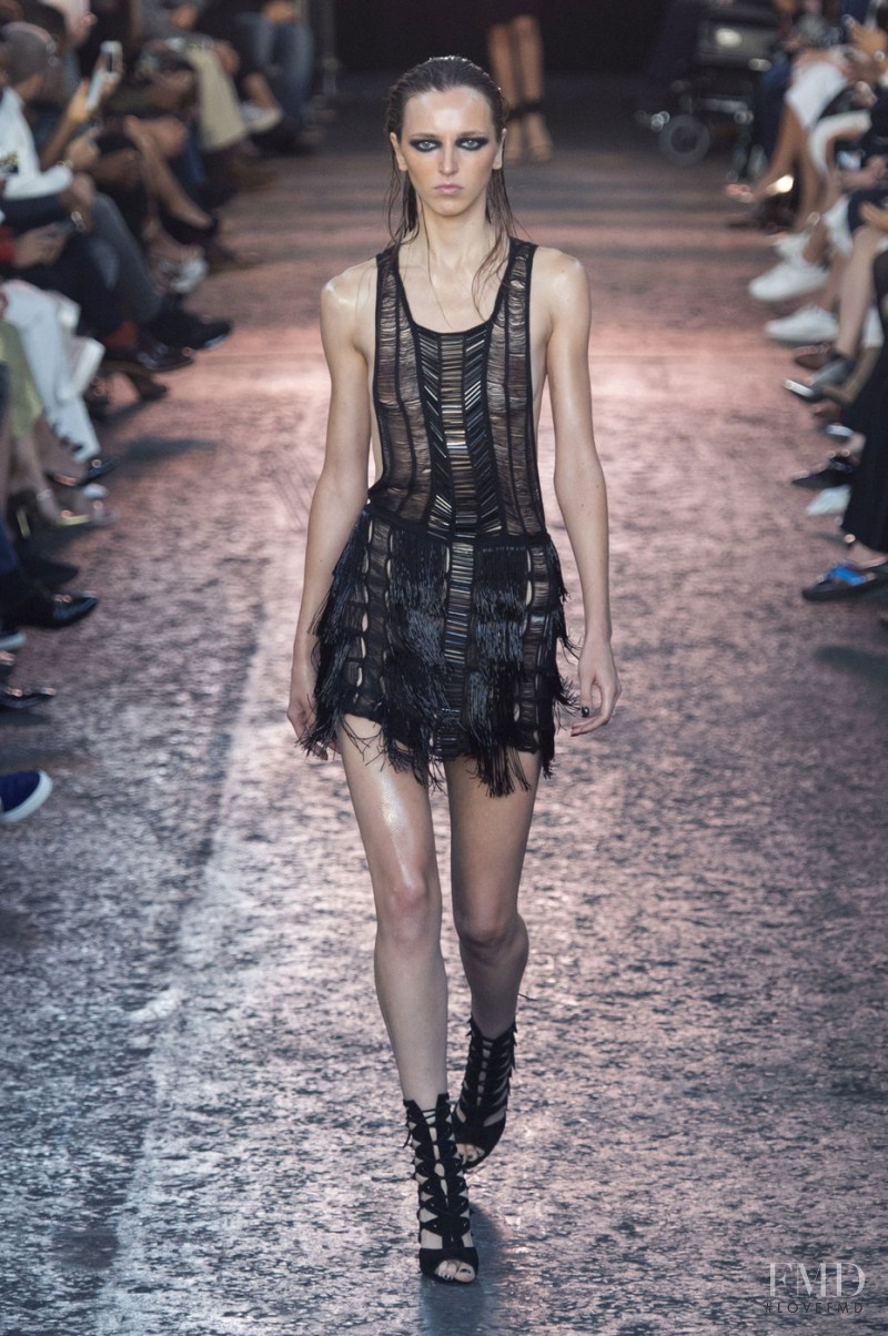 Sasha Antonowskaia featured in  the Julien Macdonald fashion show for Spring/Summer 2016