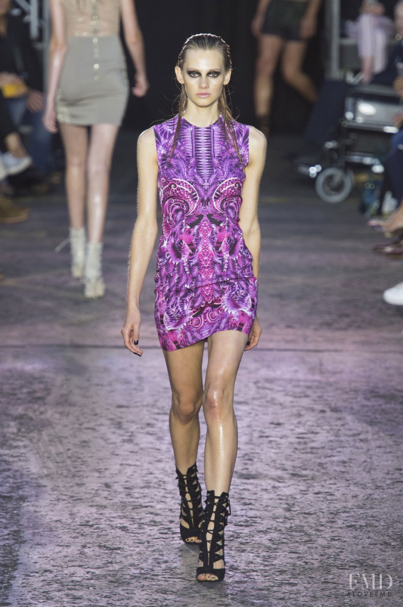 Eva Saadi Schimmel featured in  the Julien Macdonald fashion show for Spring/Summer 2016