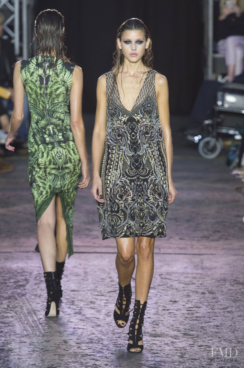 Vivienne Rohner featured in  the Julien Macdonald fashion show for Spring/Summer 2016