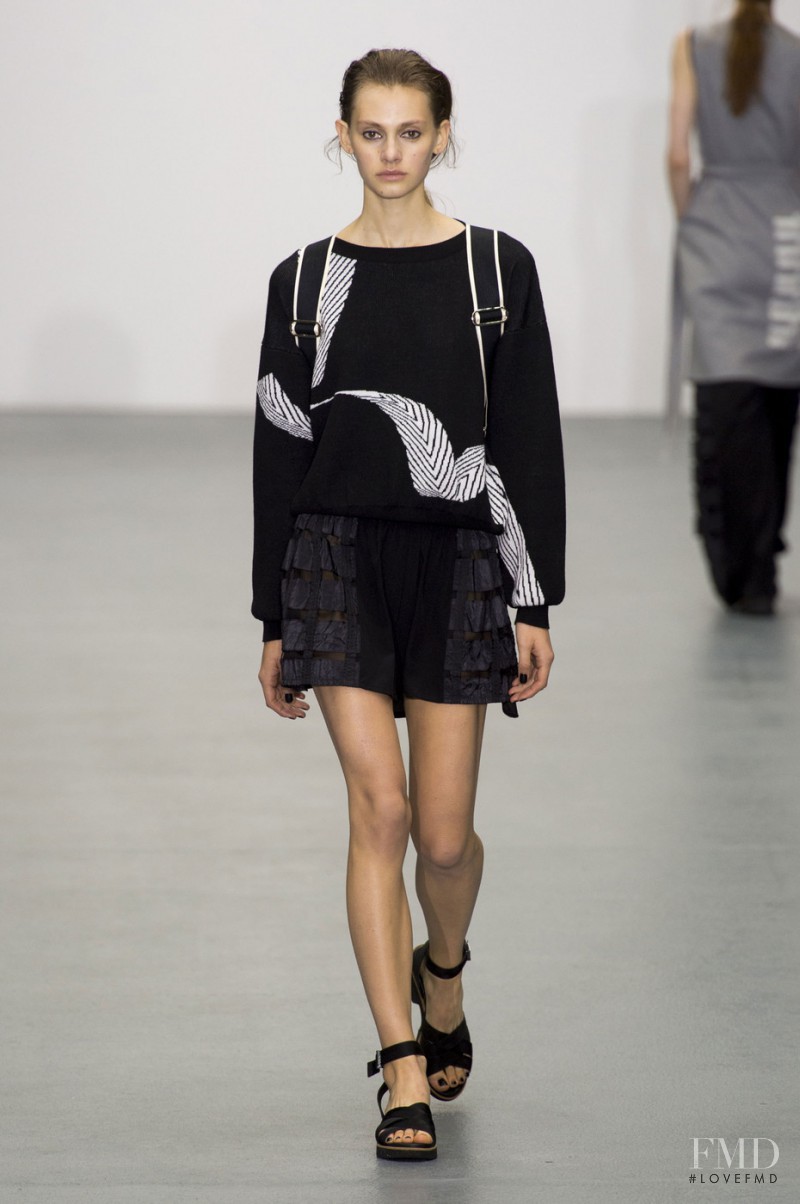 Eva Saadi Schimmel featured in  the Christopher Raeburn fashion show for Spring/Summer 2016