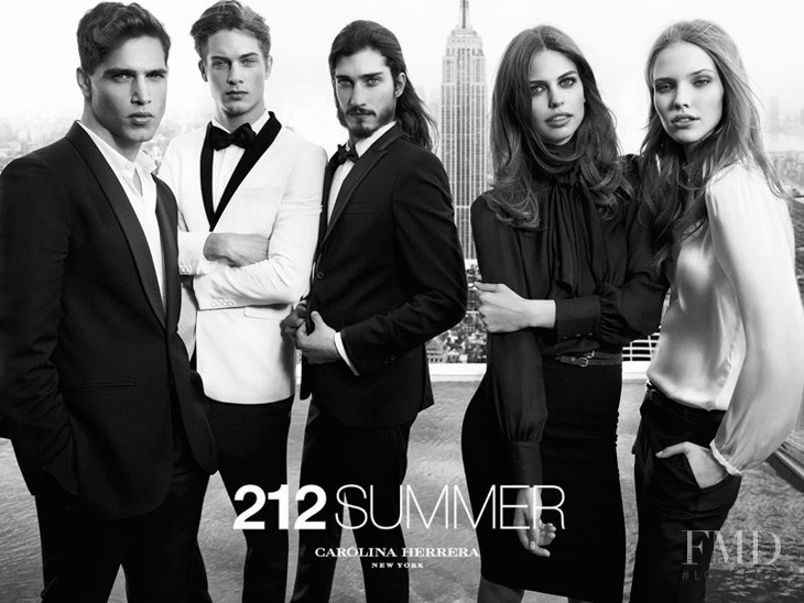 Lauren Auerbach featured in  the Carolina Herrera 212 Summer Fragrance advertisement for Spring/Summer 2012