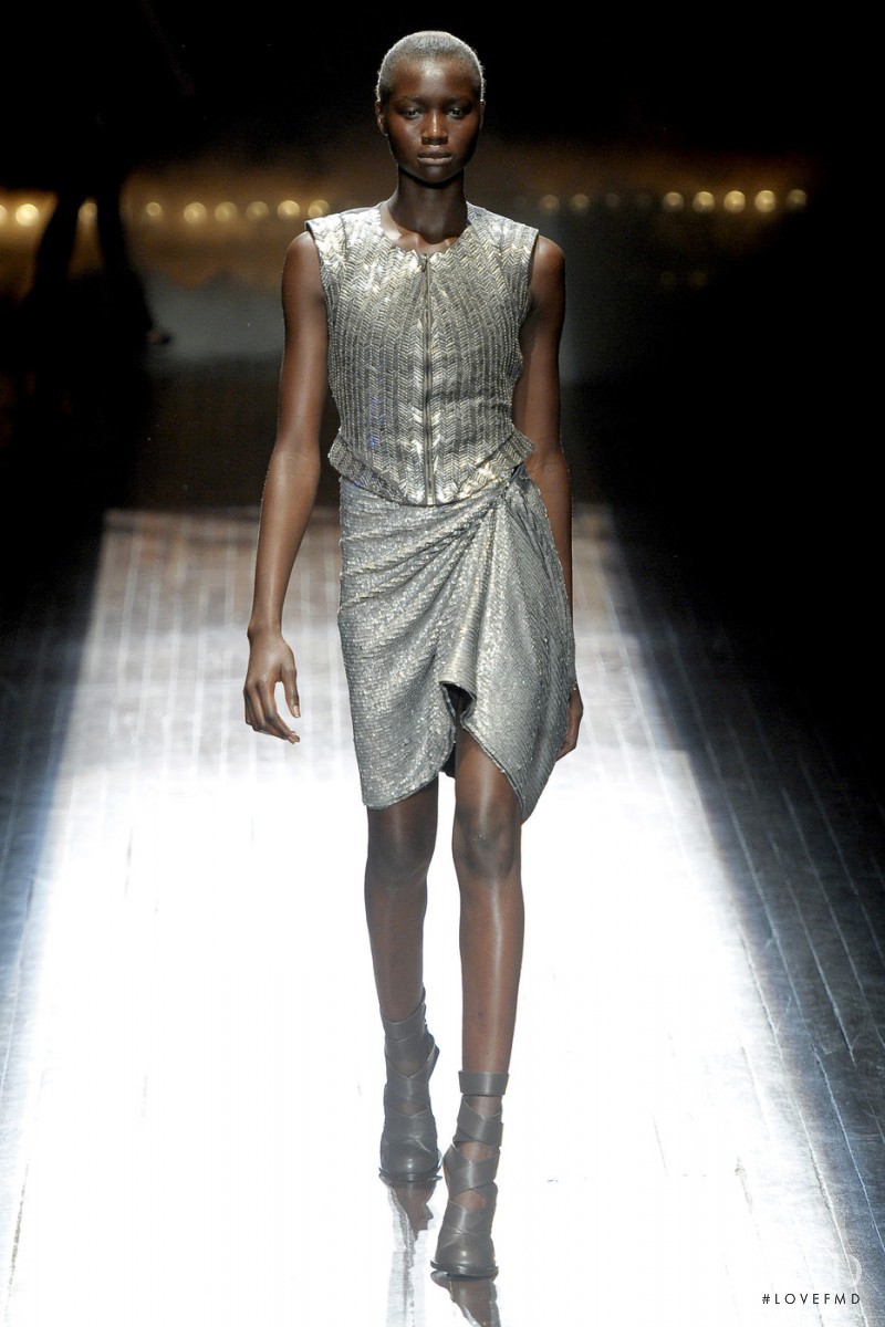 Ataui Deng featured in  the A.F. Vandevorst fashion show for Spring/Summer 2011