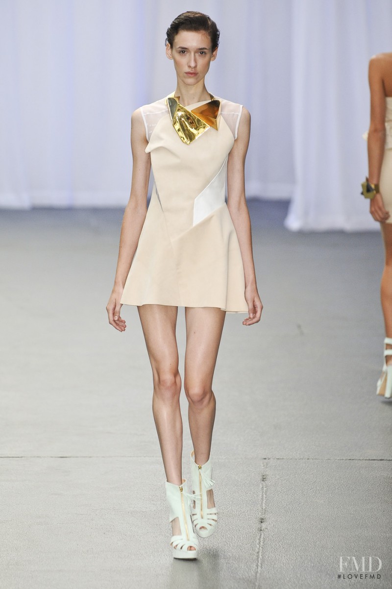 Katja Verheul featured in  the Emilio de la Morena fashion show for Spring/Summer 2011