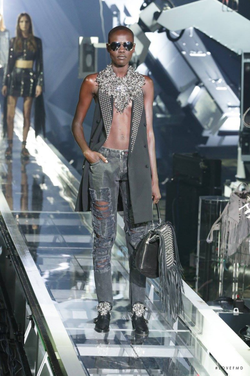 Grace Bol featured in  the Philipp Plein fashion show for Spring/Summer 2016