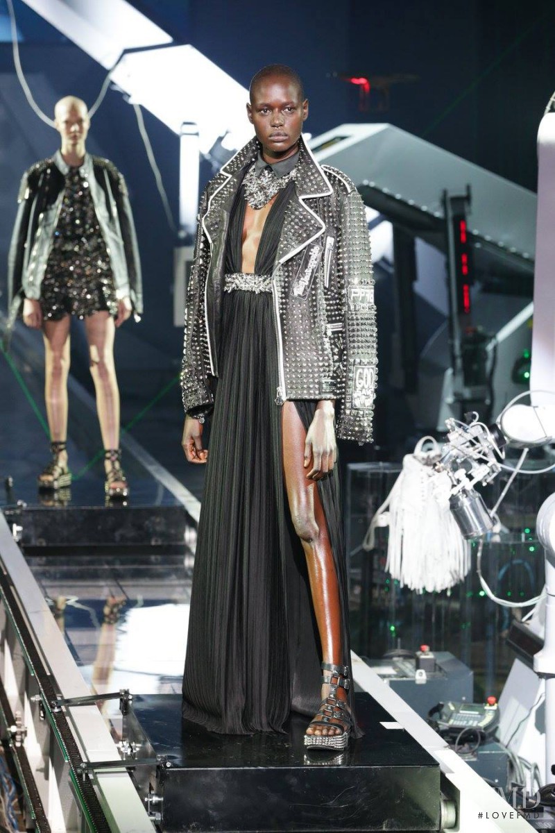 Ajak Deng featured in  the Philipp Plein fashion show for Spring/Summer 2016