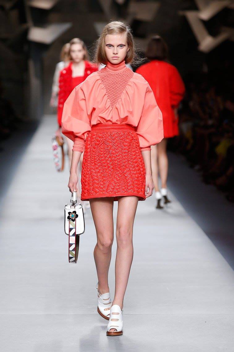 Avery Blanchard featured in  the Fendi fashion show for Spring/Summer 2016