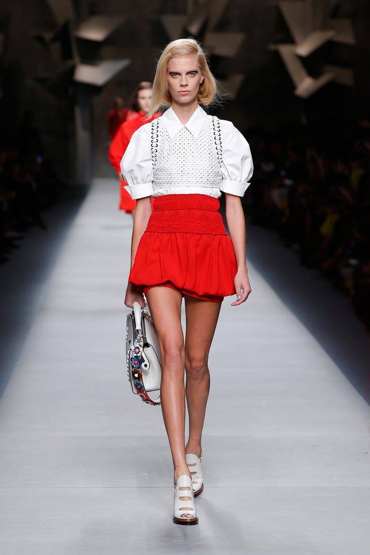 Lexi Boling featured in  the Fendi fashion show for Spring/Summer 2016