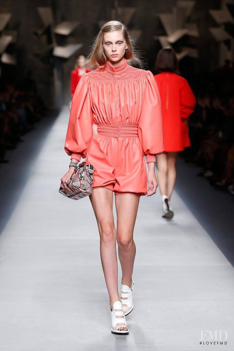 Lauren de Graaf featured in  the Fendi fashion show for Spring/Summer 2016