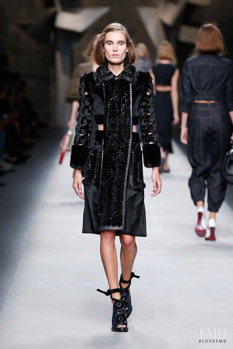 Vera Van Erp featured in  the Fendi fashion show for Spring/Summer 2016