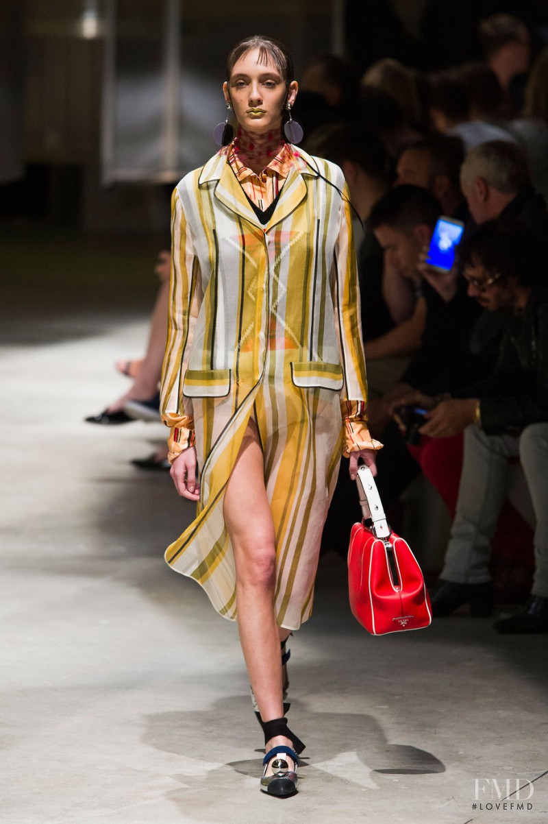 Valentina Wende featured in  the Prada fashion show for Spring/Summer 2016