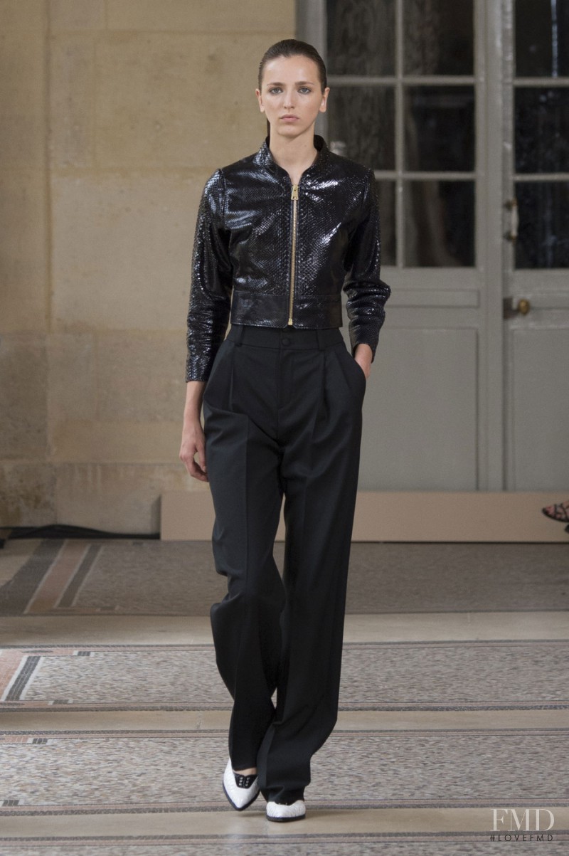 Sasha Antonowskaia featured in  the Bouchra Jarrar fashion show for Autumn/Winter 2015