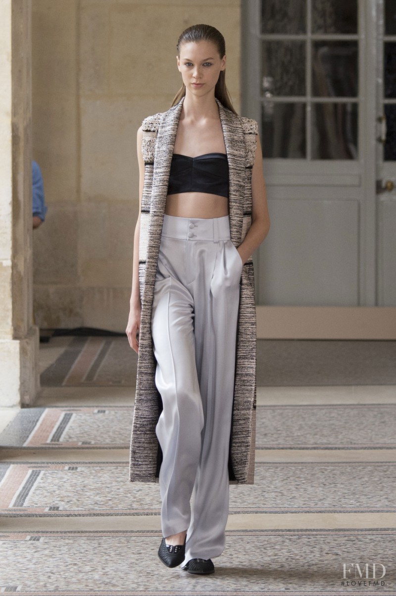 Hazel Crew featured in  the Bouchra Jarrar fashion show for Autumn/Winter 2015