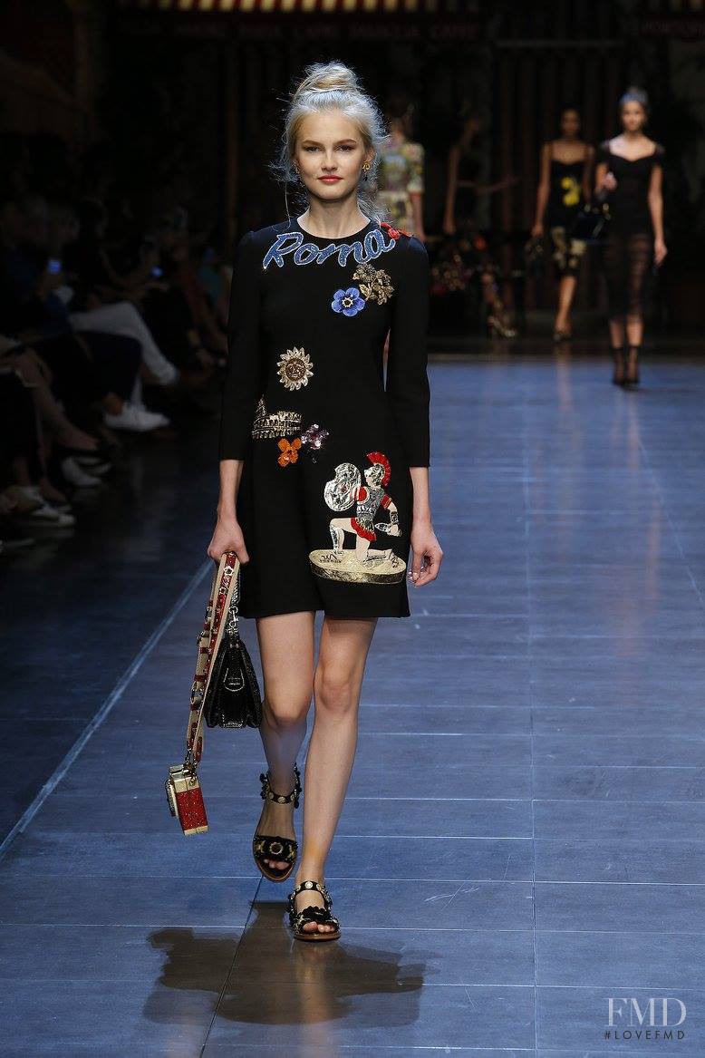 Aneta Pajak featured in  the Dolce & Gabbana fashion show for Spring/Summer 2016