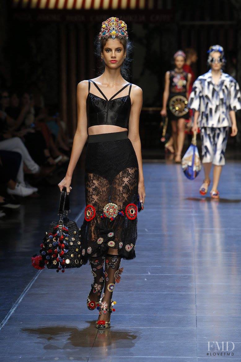 Antonina Petkovic featured in  the Dolce & Gabbana fashion show for Spring/Summer 2016