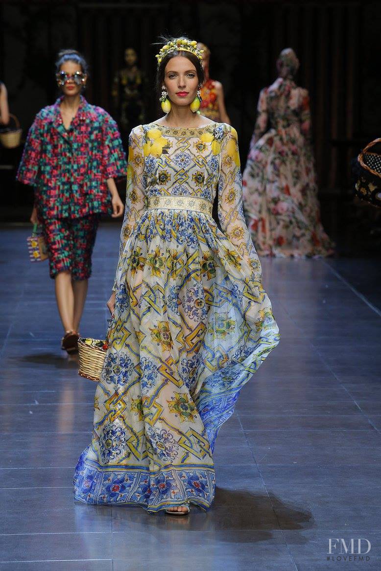 Larissa Mascarenhas featured in  the Dolce & Gabbana fashion show for Spring/Summer 2016