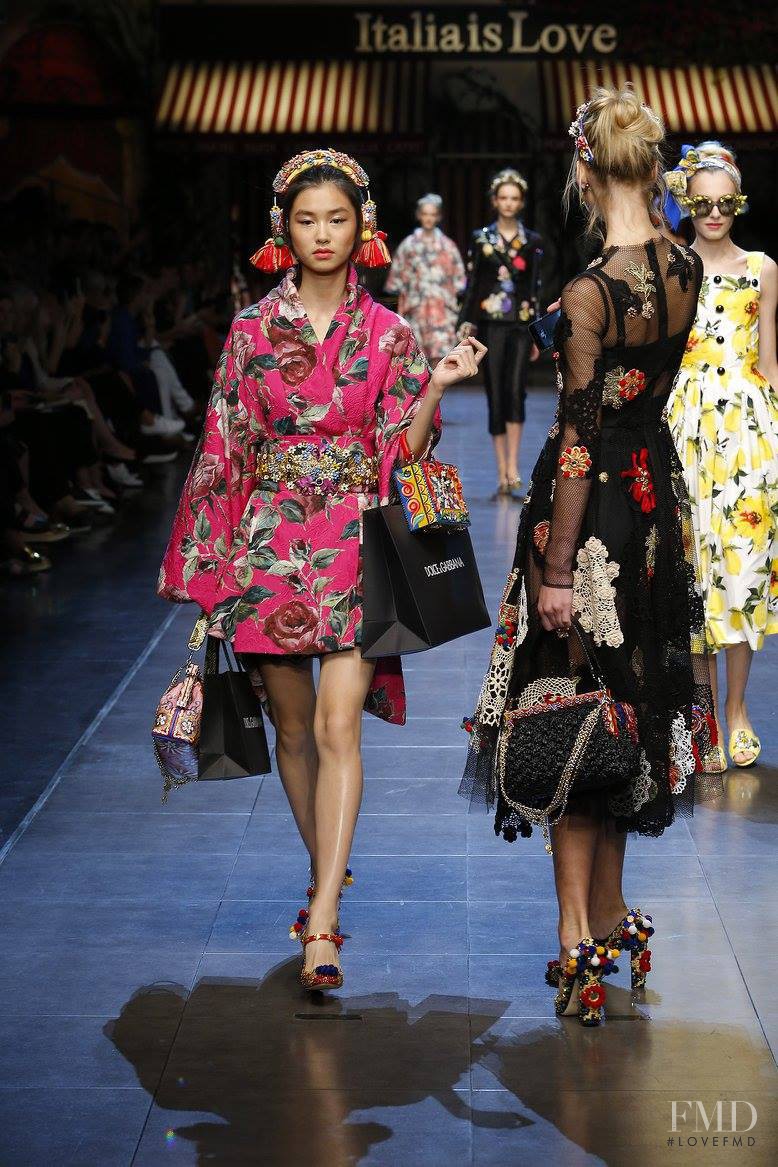 Estelle Chen featured in  the Dolce & Gabbana fashion show for Spring/Summer 2016
