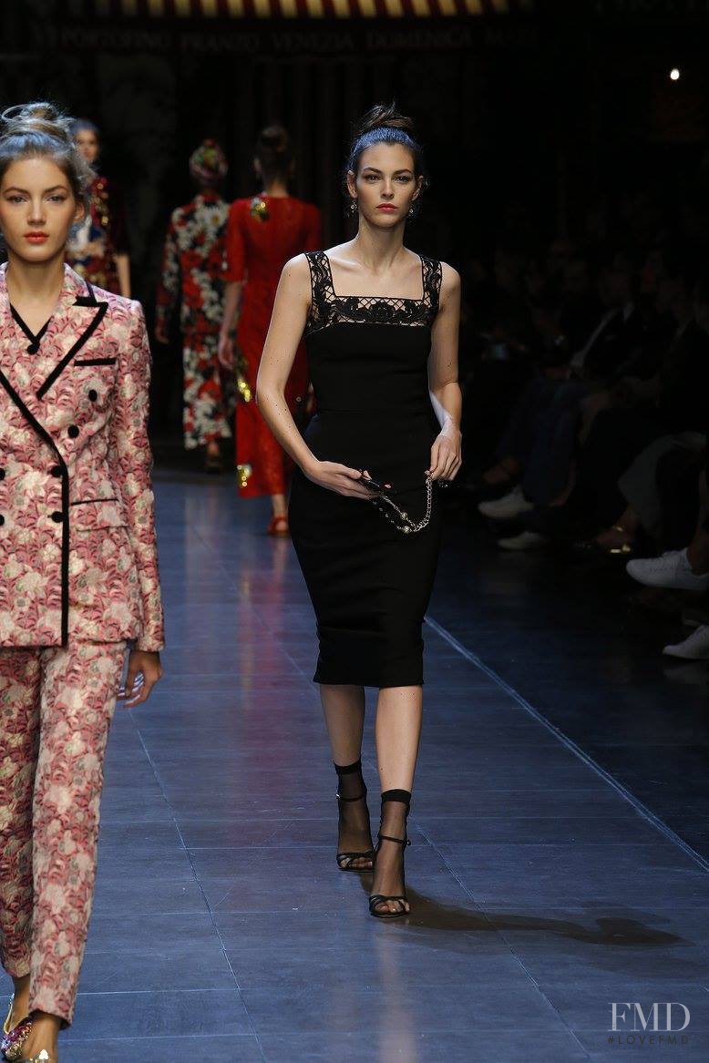 Vittoria Ceretti featured in  the Dolce & Gabbana fashion show for Spring/Summer 2016