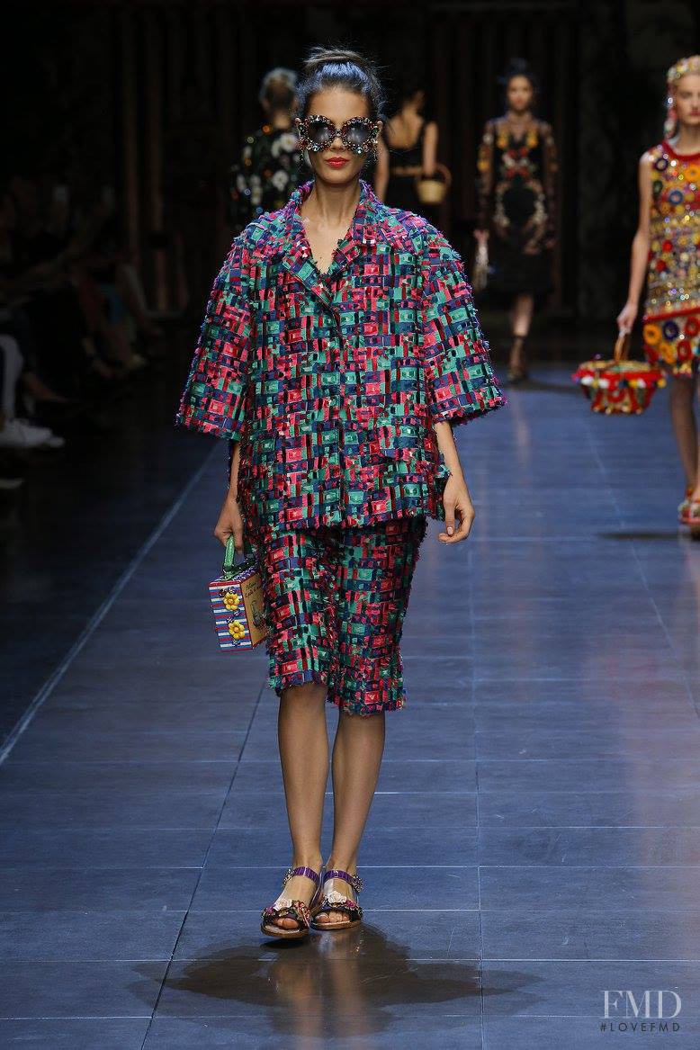 Taja Feistner featured in  the Dolce & Gabbana fashion show for Spring/Summer 2016
