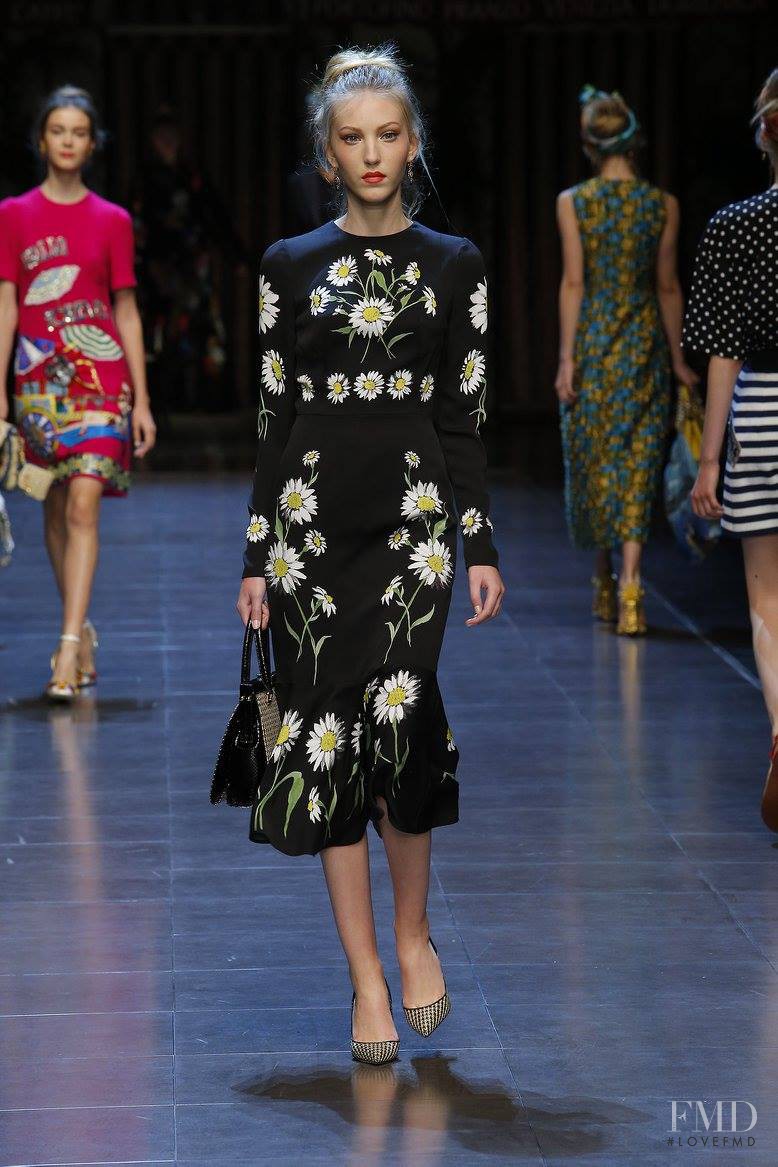 Ella Richards featured in  the Dolce & Gabbana fashion show for Spring/Summer 2016