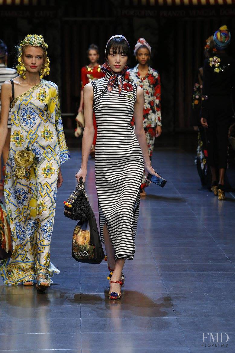So Ra Choi featured in  the Dolce & Gabbana fashion show for Spring/Summer 2016