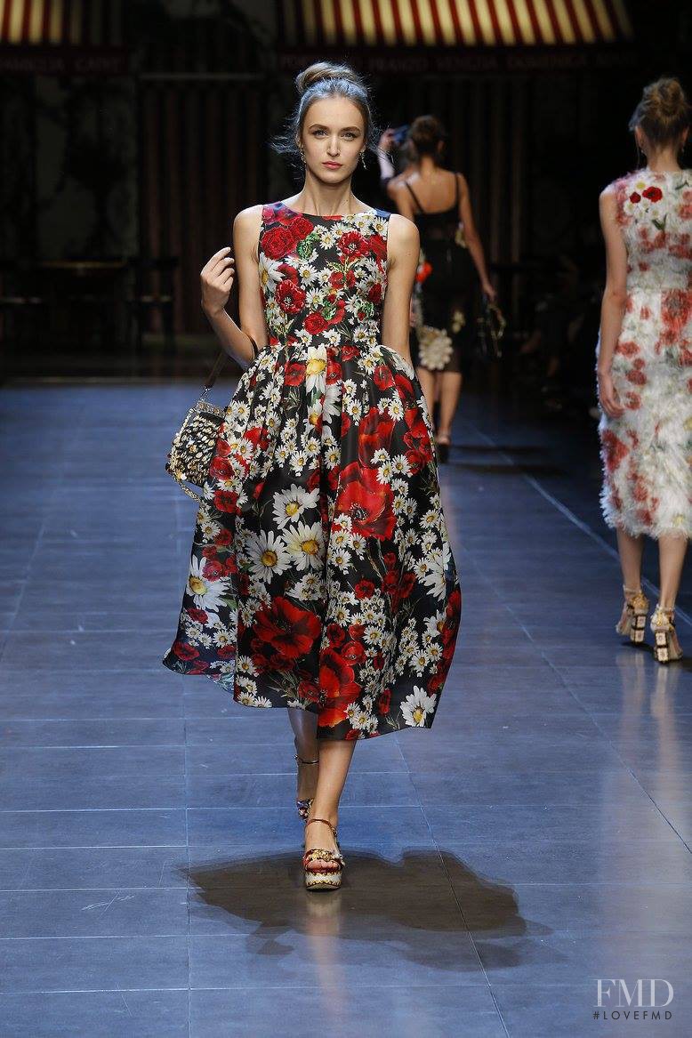 Stasha Yatchuk featured in  the Dolce & Gabbana fashion show for Spring/Summer 2016