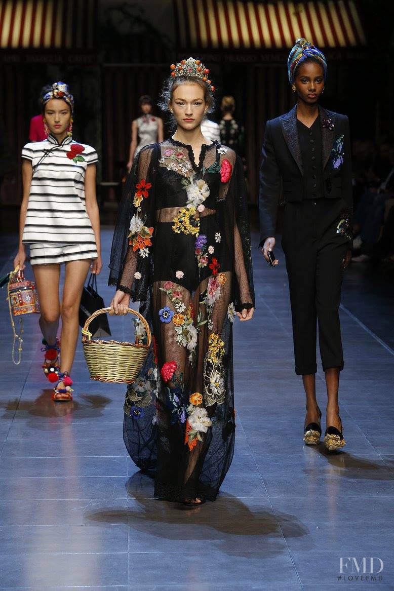 Sophia Ahrens featured in  the Dolce & Gabbana fashion show for Spring/Summer 2016