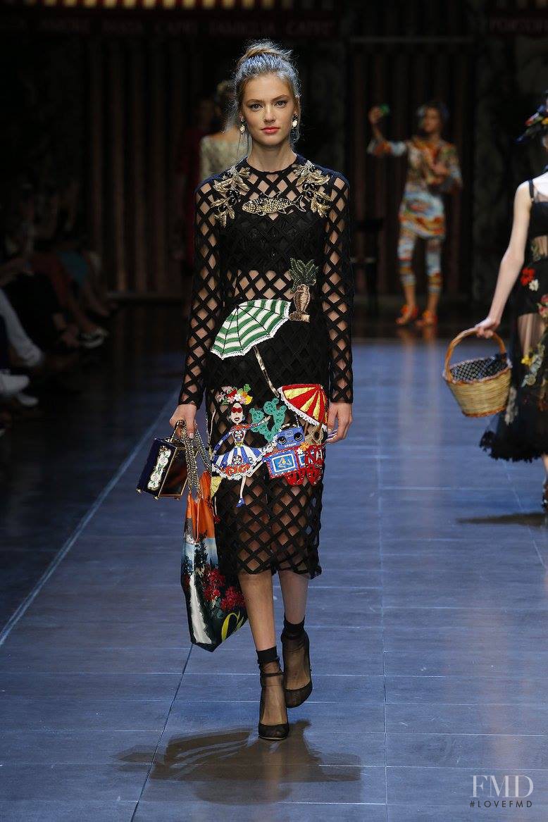 Emmy Rappe featured in  the Dolce & Gabbana fashion show for Spring/Summer 2016