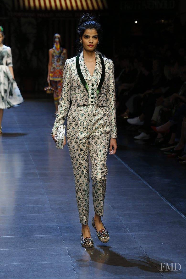 Bhumika Arora featured in  the Dolce & Gabbana fashion show for Spring/Summer 2016