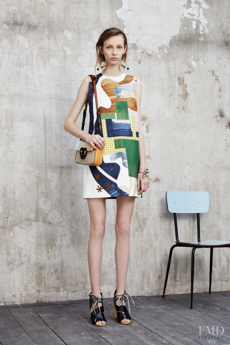 Ala Sekula featured in  the MSGM lookbook for Resort 2016