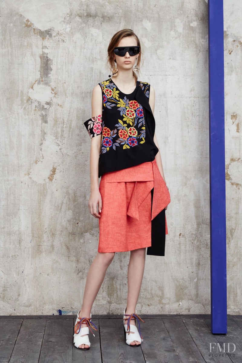 Ala Sekula featured in  the MSGM lookbook for Resort 2016