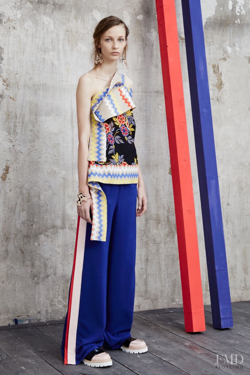 Ala Sekula featured in  the MSGM lookbook for Resort 2016